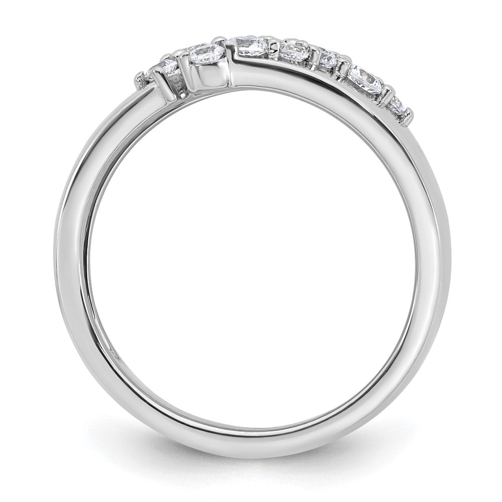 True Origin 14K White Gold 3/8 carat Lab Grown Diamond VS+ F+ Complete Band