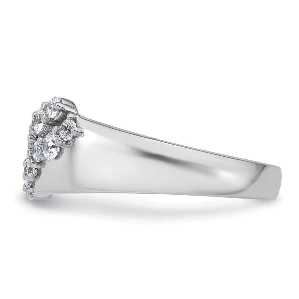 True Origin 14K White Gold 3/8 carat Lab Grown Diamond VS+ F+ Complete Band