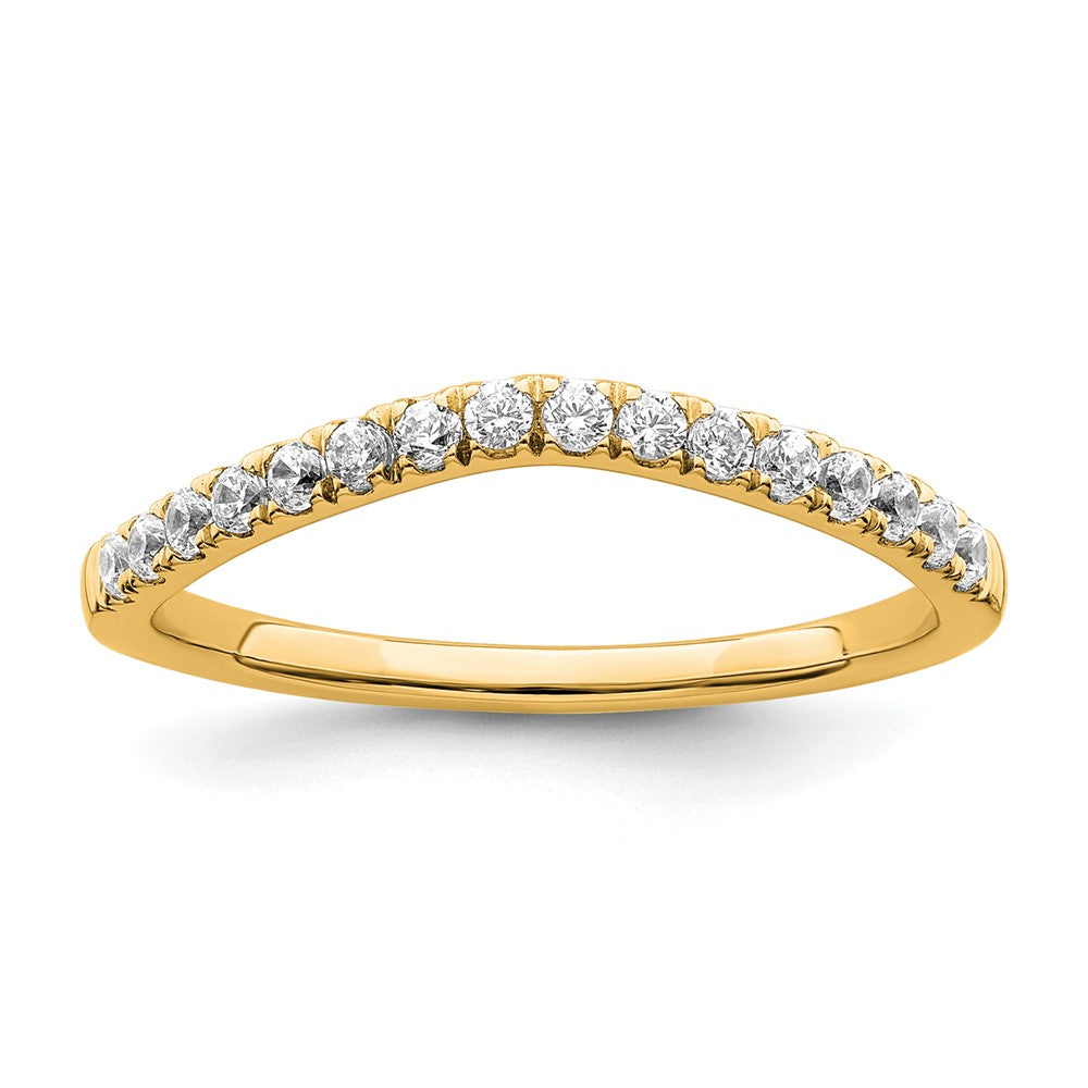 True Origin 14K Yellow Gold 1/2 carat Lab Grown Diamond VS+ F+ Set of Two Complete Wedding Bands