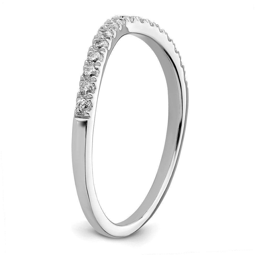 True Origin 14K White Gold 1/2 carat Lab Grown Diamond VS+ F+ Set of Two Complete Wedding Bands