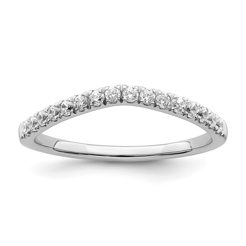 True Origin 14K White Gold 1/2 carat Lab Grown Diamond VS+ F+ Set of Two Complete Wedding Bands
