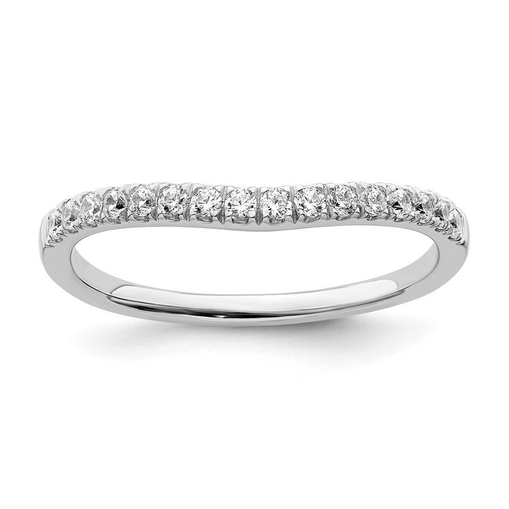 True Origin 14K White Gold 1/2 carat Lab Grown Diamond VS+ F+ Set of Two Complete Wedding Bands