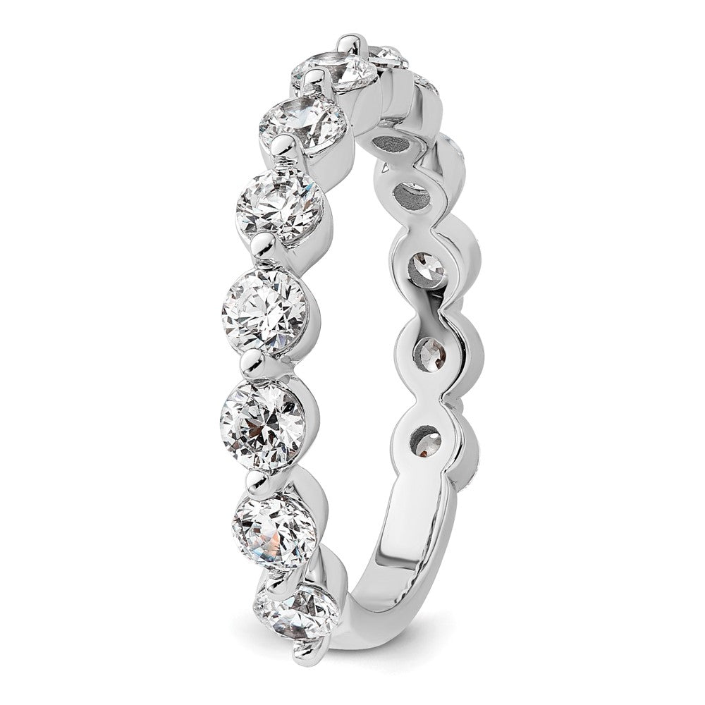 True Origin 14K White Gold 1 1/2 carat Lab Grown Diamond VS+ F+ Complete Round Thirteen Stone Ring