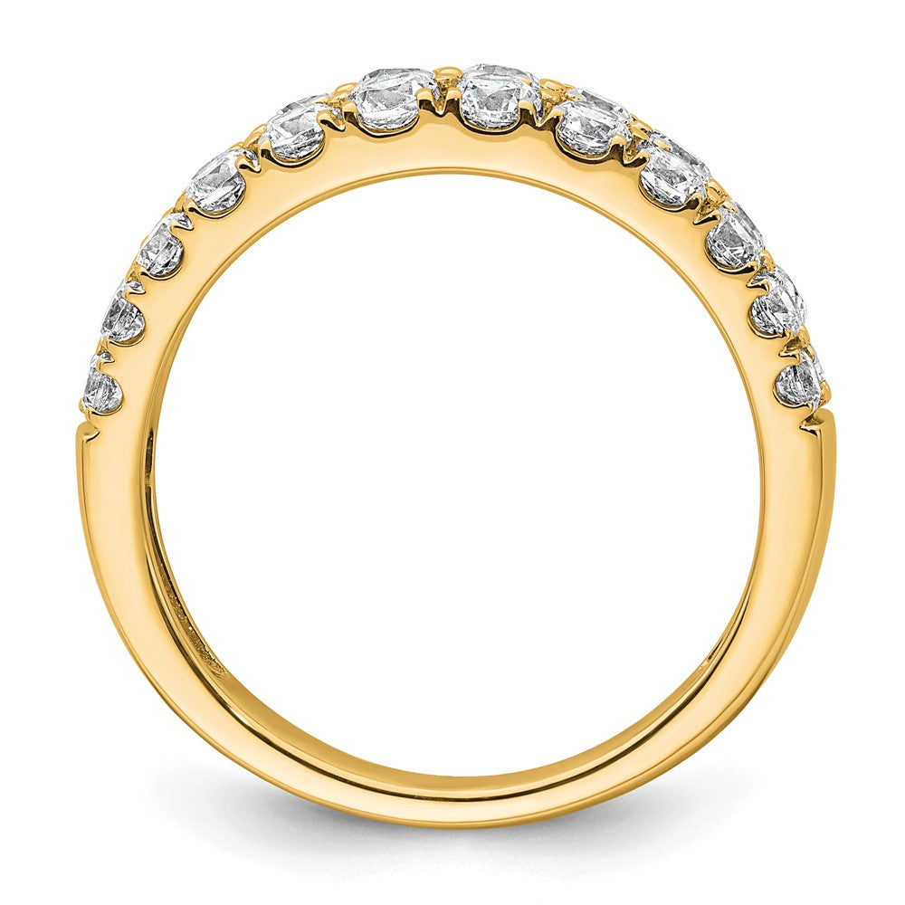 True Origin 14K Yellow Gold 1 1/4 carat Lab Grown Diamond VS+ F+ Double Row Complete Band