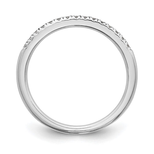 14k White Gold 1/6 carat Diamond Complete Wedding Band
