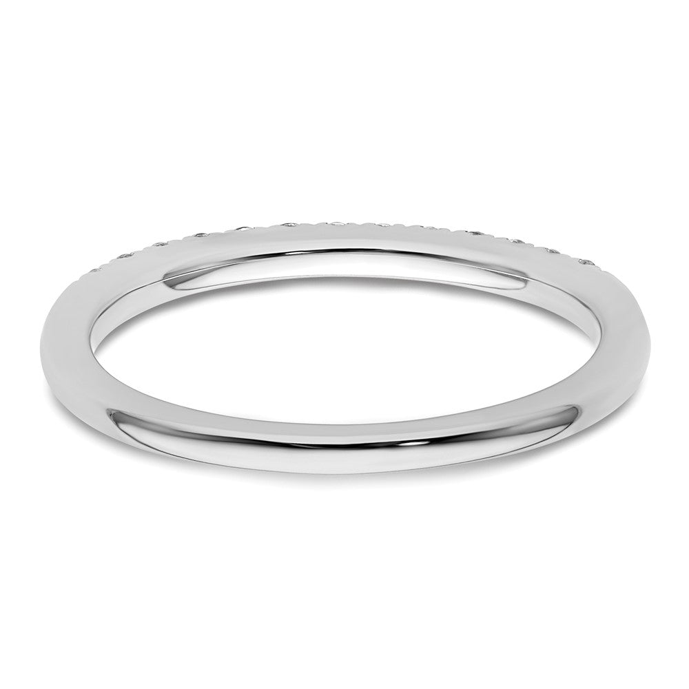 14k White Gold 1/4 carat Diamond Complete Wedding Band