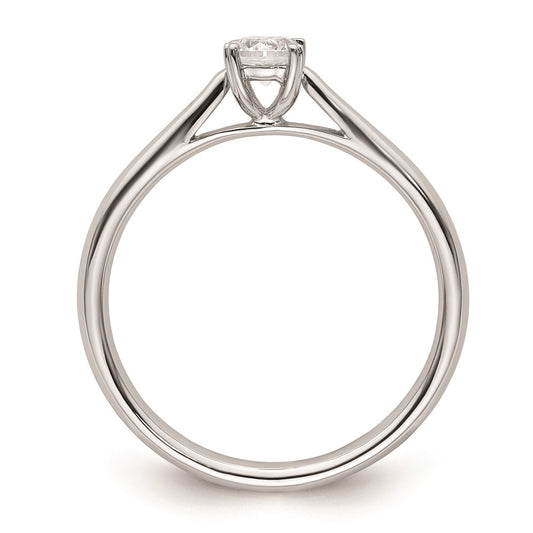 14k White Gold 1/4 carat (4.10 mm) 4-Prong Round Solitaire Engagement Ring Mounting