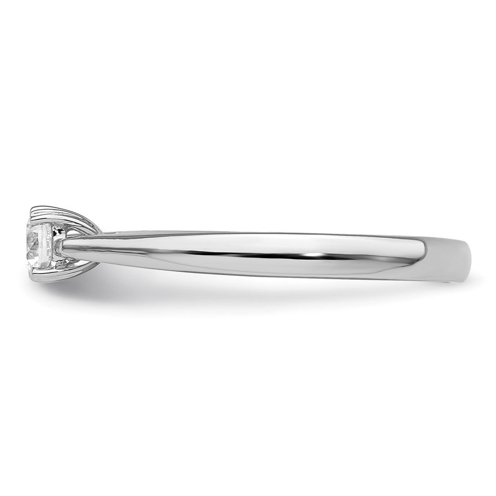 True Origin 14k White Gold 1/4 carat Lab Grown Diamond VS/SI+ G+ Round Solitaire Engagement Ring