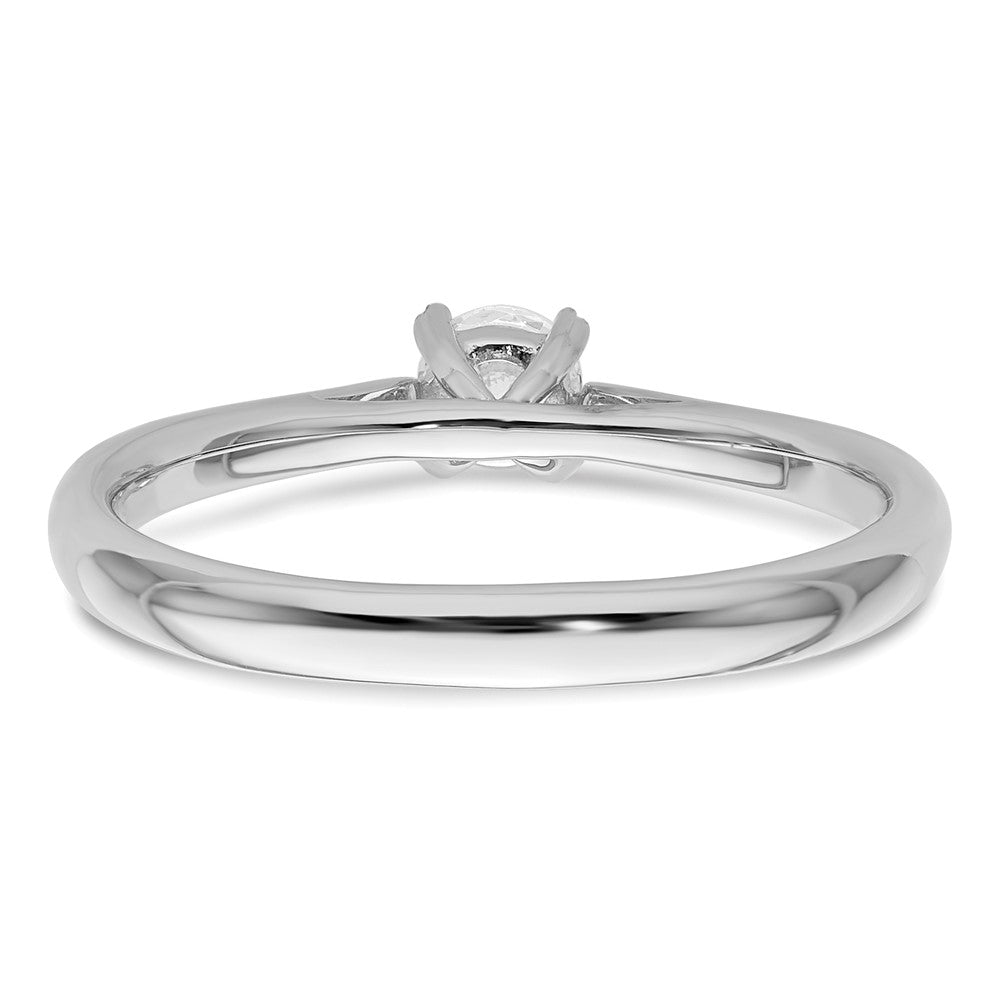 True Origin 14k White Gold 1/4 carat Lab Grown Diamond VS/SI+ G+ Round Solitaire Engagement Ring