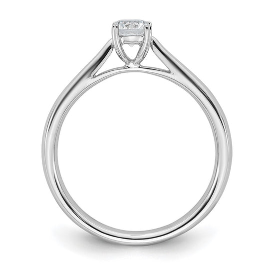 True Origin 14K White Gold 1/3 carat Lab Grown Diamond VS+ F+ Complete Round Solitaire Ring