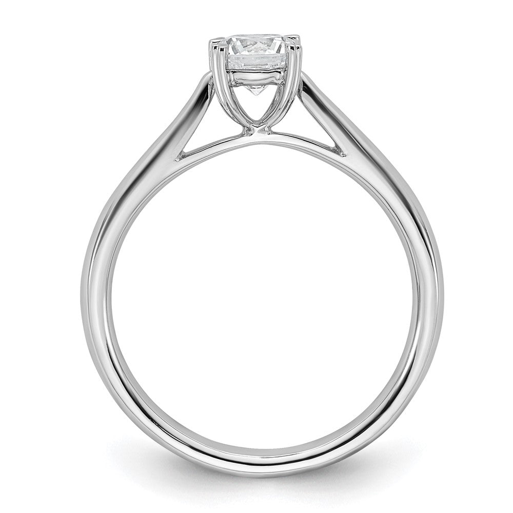 True Origin 14K White Gold 1/2 carat Lab Grown Diamond VS+ F+ Complete Round Solitaire Ring