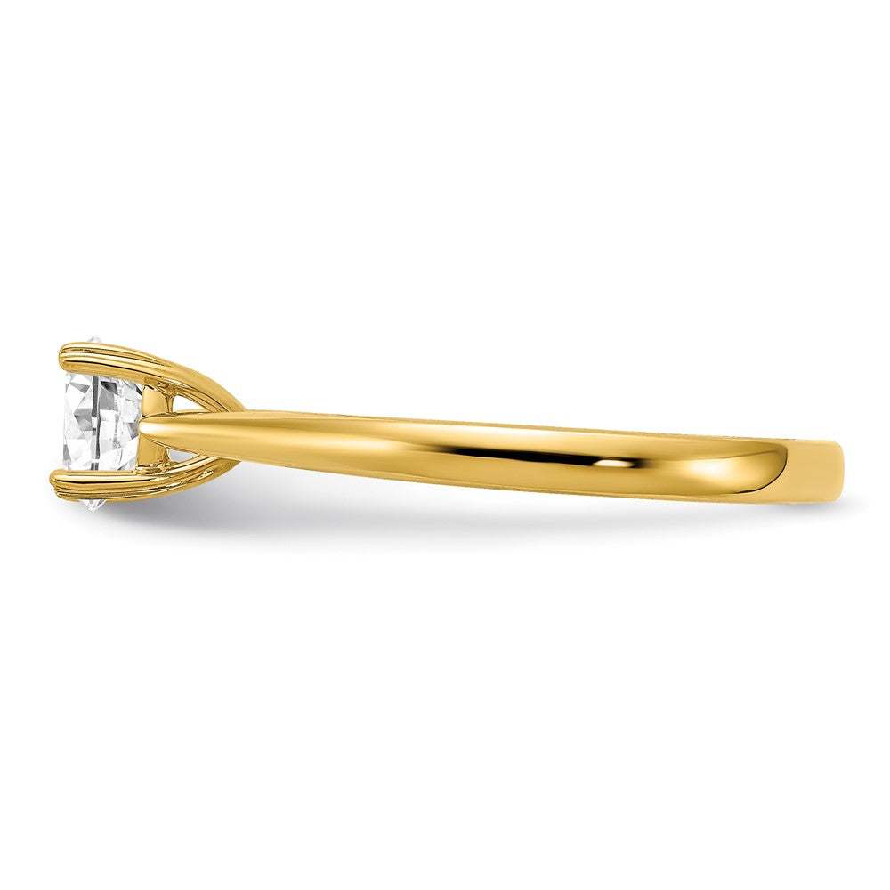 True Origin 14k 1/2 carat Lab Grown Diamond VS/SI+ G+ Round Solitaire Engagement Ring
