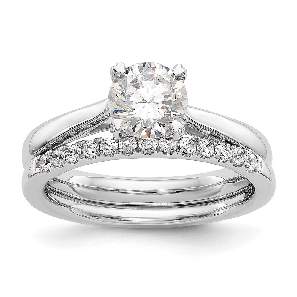True Origin 14k White Gold 3/4 carat Lab Grown Diamond VS/SI+ G+ Round Solitaire Engagement Ring