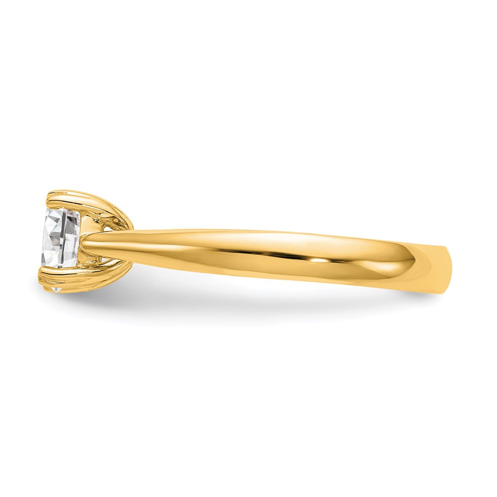 True Origin 14k 1/2 carat Certified Complete Lab Grown Diamond VS+ F+ Round Solitaire Engagement Ring