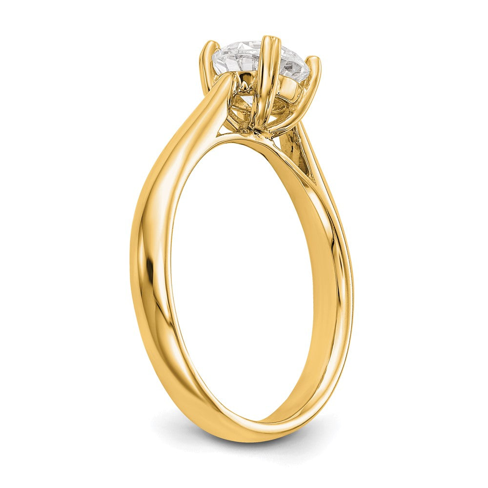 True Origin 14k 1/2 carat Certified Complete Lab Grown Diamond VS+ F+ Round Solitaire Engagement Ring