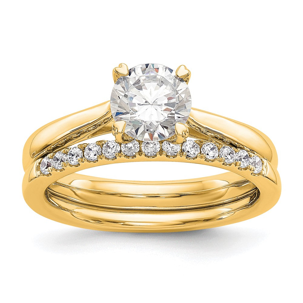 True Origin 14k 1/2 carat Certified Complete Lab Grown Diamond VS+ F+ Round Solitaire Engagement Ring