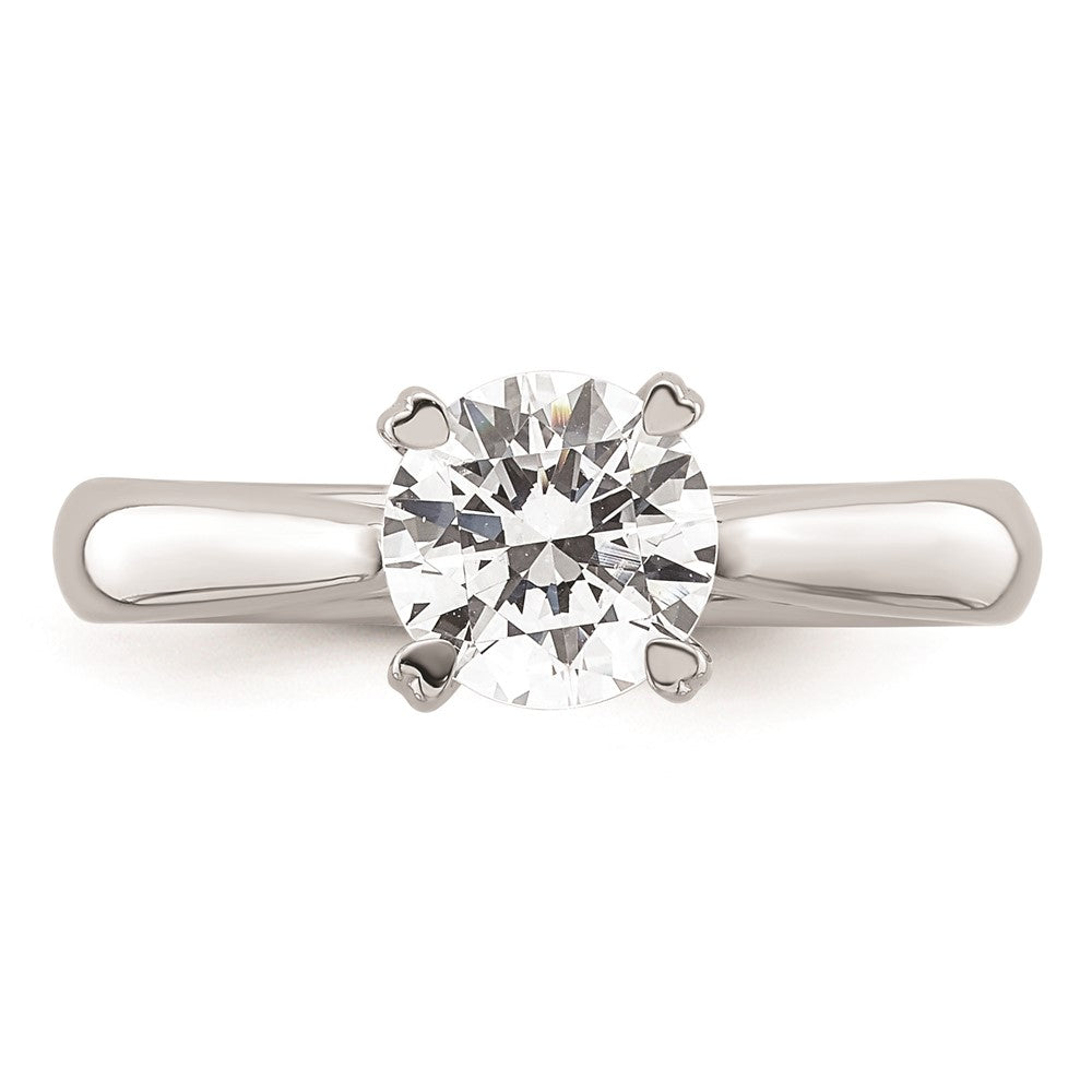 14k White Gold 1.25 carat (7.00 mm) 4-Prong Round Solitaire Engagement Ring Mounting