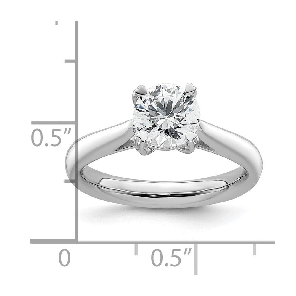 14k White Gold 1.25 carat (7.00 mm) 4-Prong Round Solitaire Engagement Ring Mounting