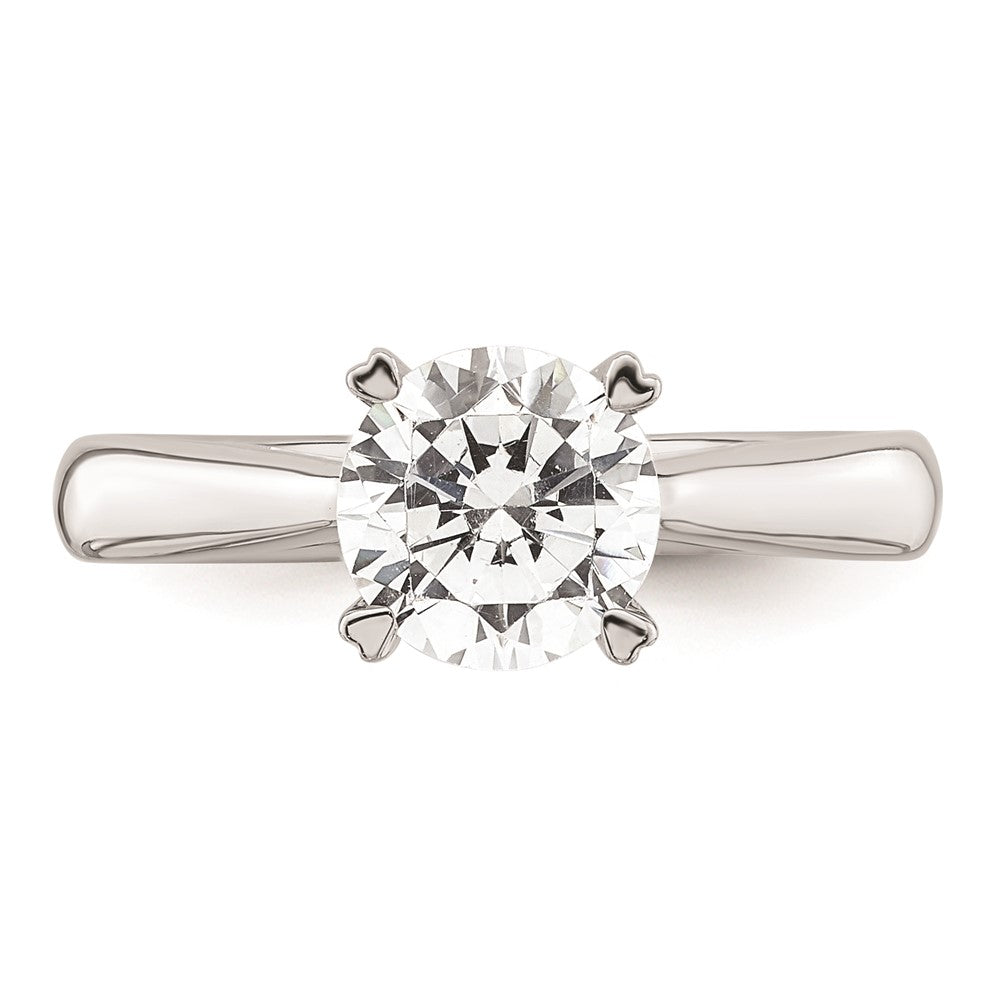 14k White Gold 1.5 carat (7.50 mm) 4-Prong Round Solitaire Engagement Ring Mounting
