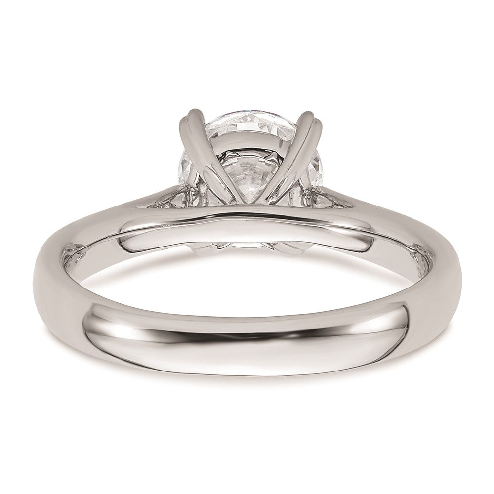 14k White Gold 1.5 carat (7.50 mm) 4-Prong Round Solitaire Engagement Ring Mounting