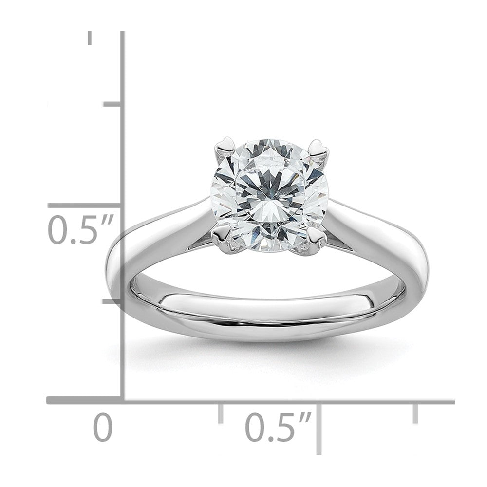 14k White Gold 1.5 carat (7.50 mm) 4-Prong Round Solitaire Engagement Ring Mounting