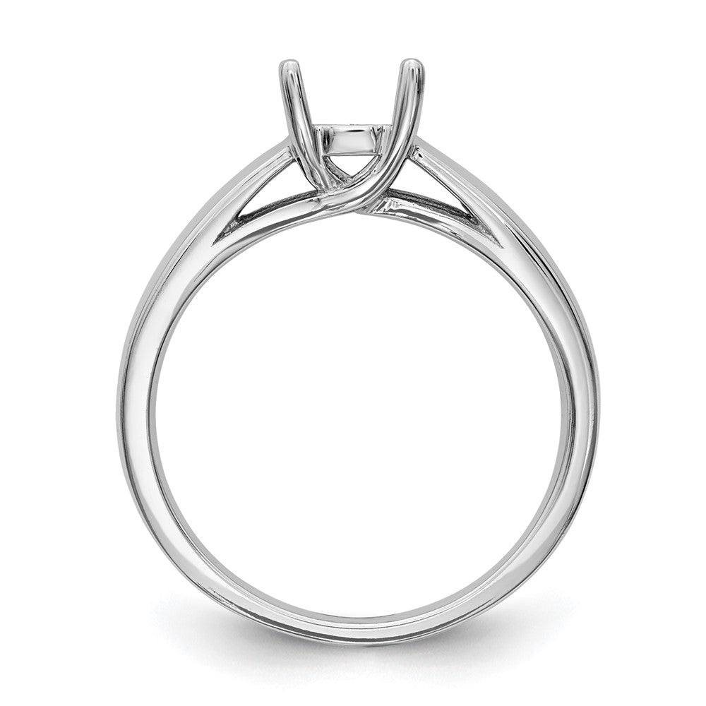 14k White Gold 1 carat (6.50 mm) 4-Prong Round Solitaire Engagement Ring Mounting