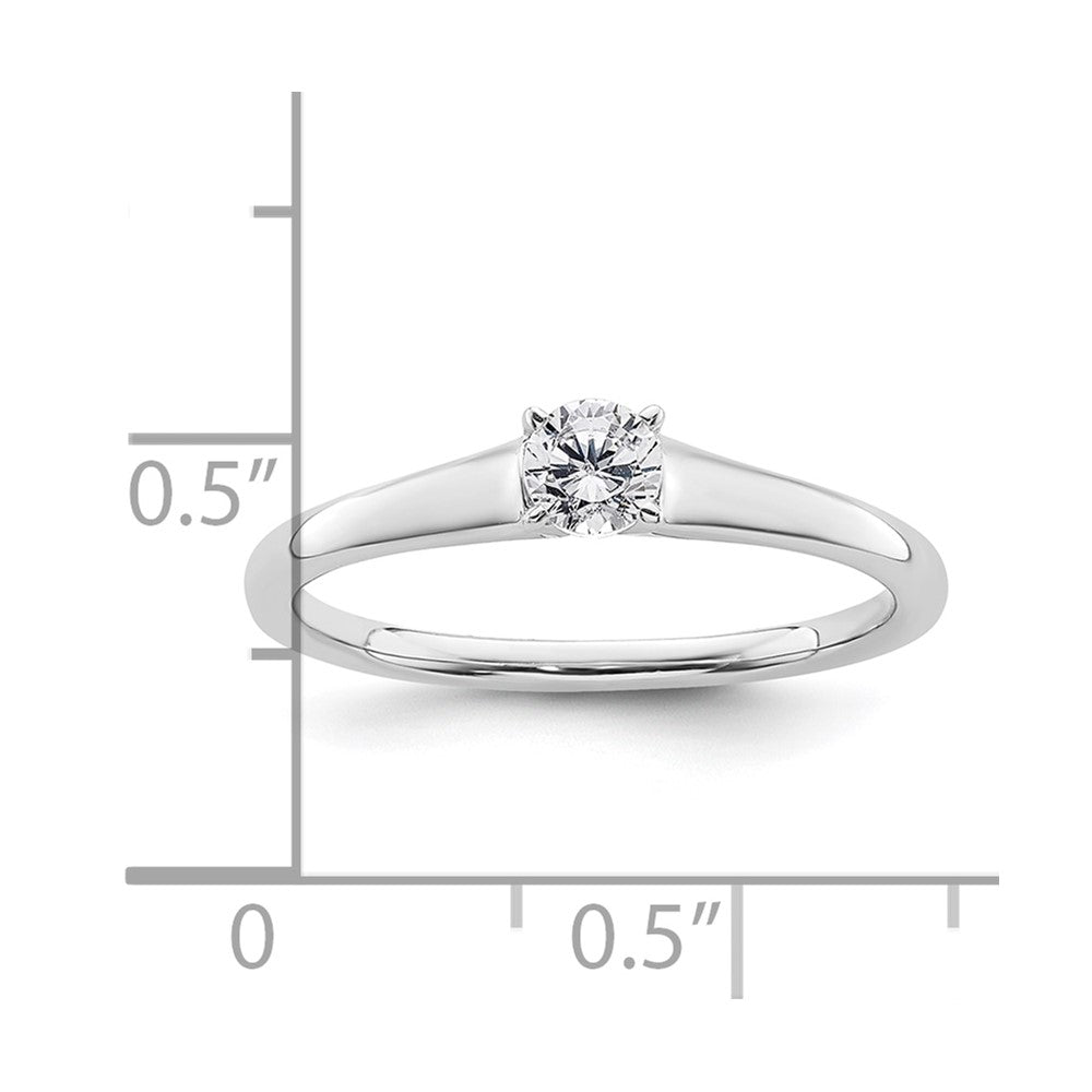 14k White Gold 1/4 carat (4.10 mm) 4-Prong Round Solitaire Engagement Ring Mounting