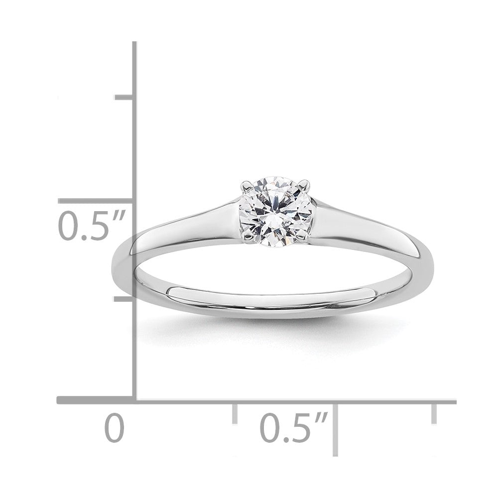 14k White Gold 1/3 carat (4.50 mm) 4-Prong Round Solitaire Engagement Ring Mounting