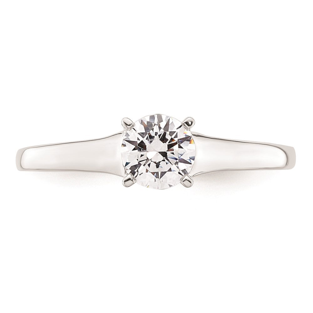 14k White Gold 1/2 carat (5.20 mm) 4-Prong Round Solitaire Engagement Ring Mounting