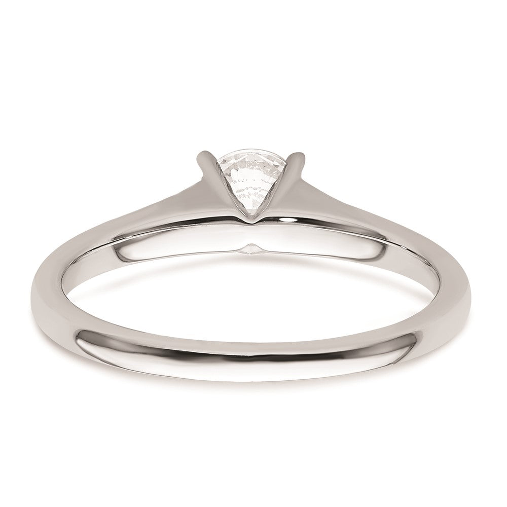 14k White Gold 1/2 carat (5.20 mm) 4-Prong Round Solitaire Engagement Ring Mounting