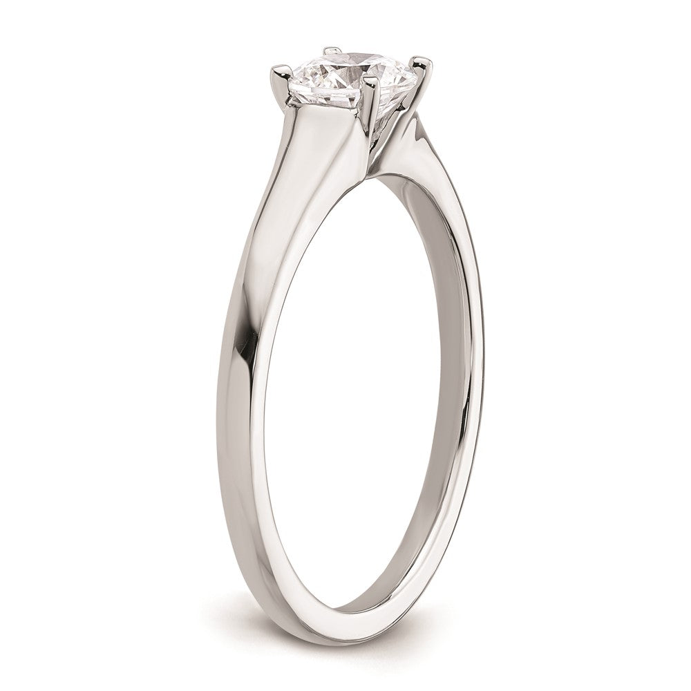 14k White Gold 1/2 carat (5.20 mm) 4-Prong Round Solitaire Engagement Ring Mounting