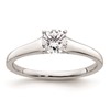 14k White Gold 1/2 carat (5.20 mm) 4-Prong Round Solitaire Engagement Ring Mounting