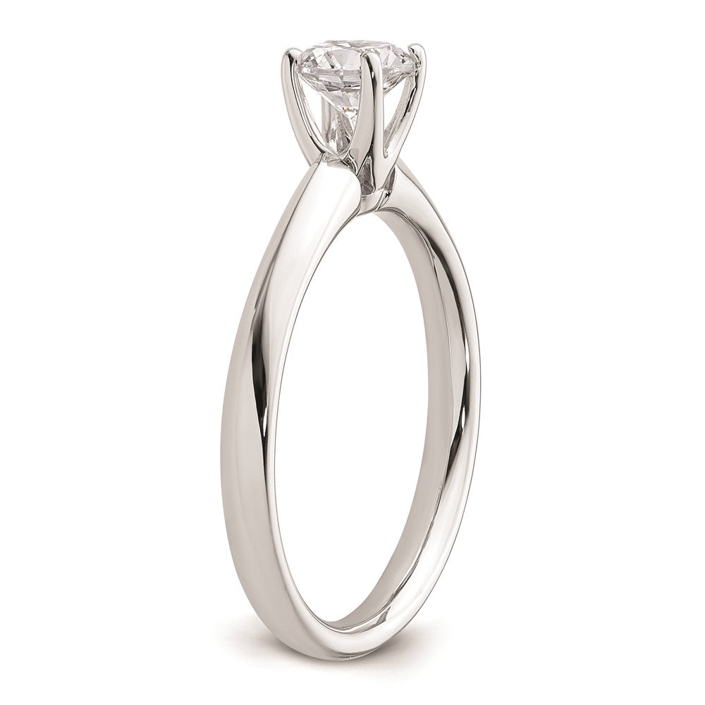 14k White Gold 1/2 carat (5.20 mm) 4-Prong Round Solitaire Engagement Ring Mounting