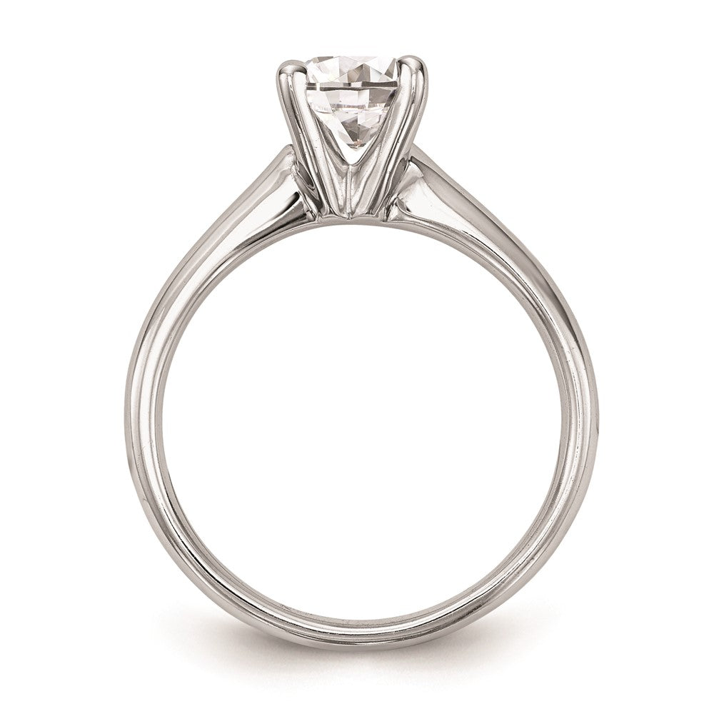 14k White Gold 1 carat (6.50 mm) 4-Prong Round Solitaire Engagement Ring Mounting