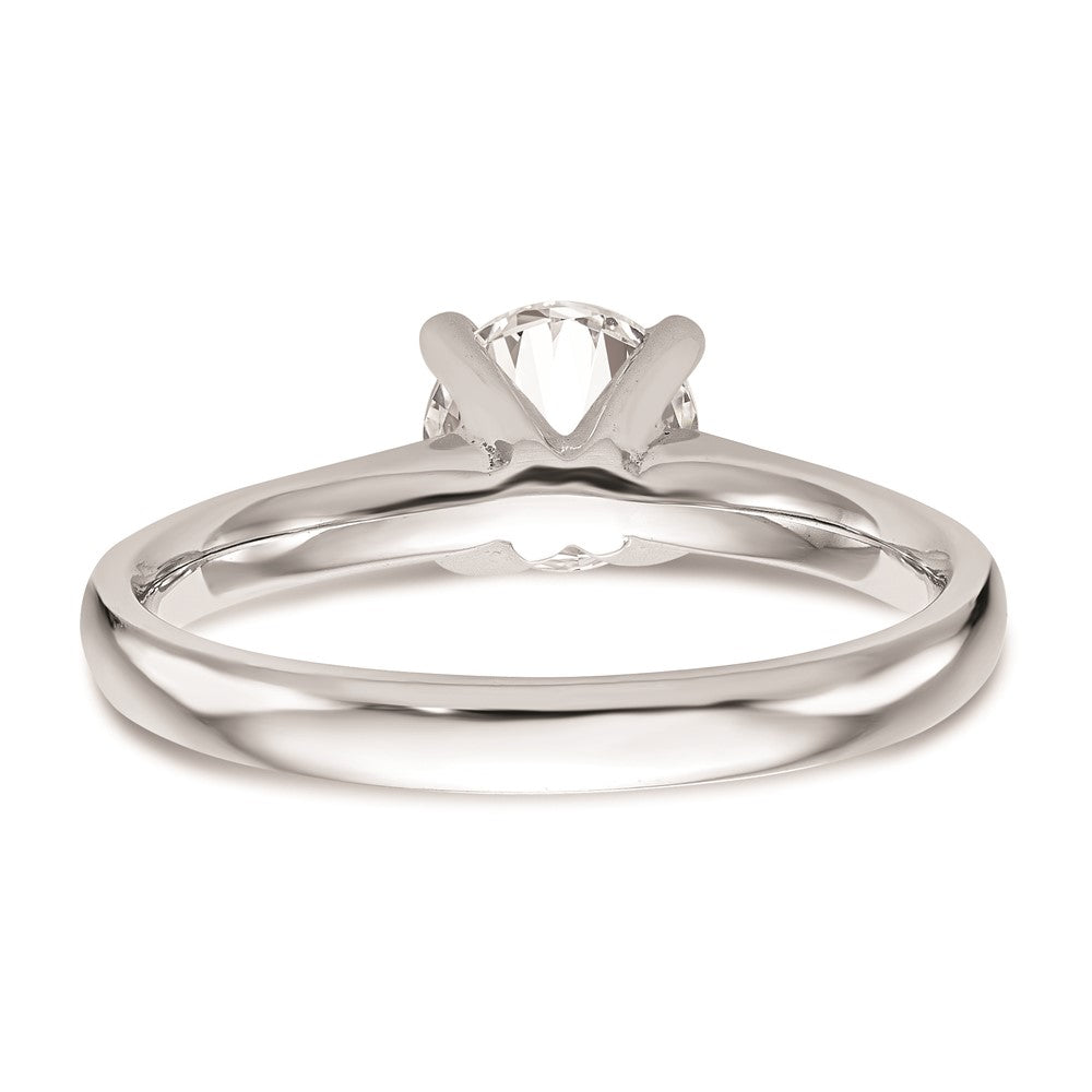 14k White Gold 1 carat (6.50 mm) 4-Prong Round Solitaire Engagement Ring Mounting