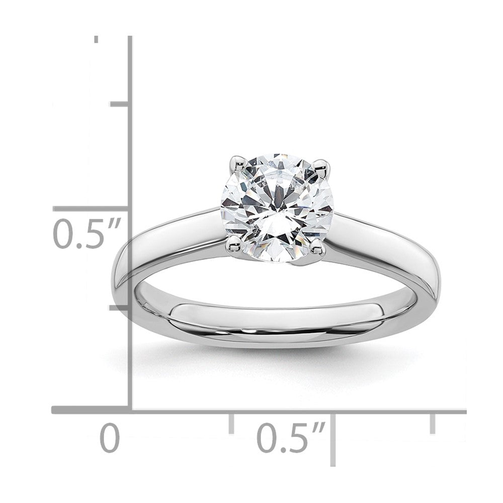 14k White Gold 1.25 carat (7.00 mm) 4-Prong Round Solitaire Engagement Ring Mounting
