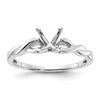 14k White Gold 1 carat (6.50 mm) 4-Prong Round Solitaire Engagement Ring Mounting