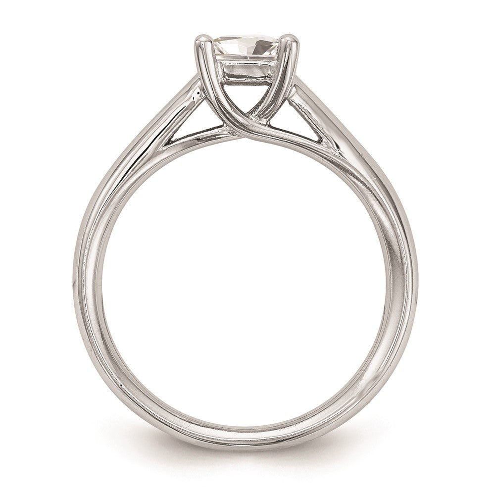 14k White Gold 1 carat (5.70mm) 4-Prong Square Princess Solitaire Engagement Ring Mounting
