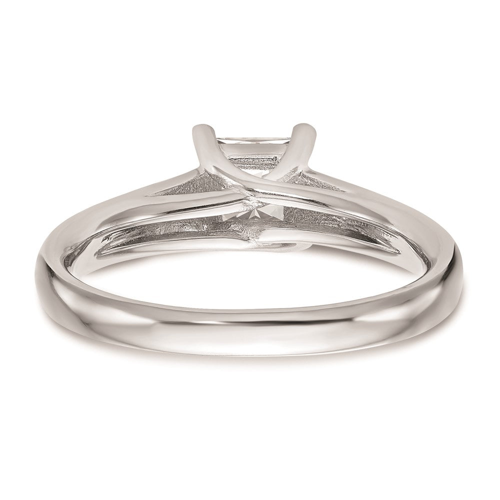 14k White Gold 1 carat (5.70mm) 4-Prong Square Princess Solitaire Engagement Ring Mounting