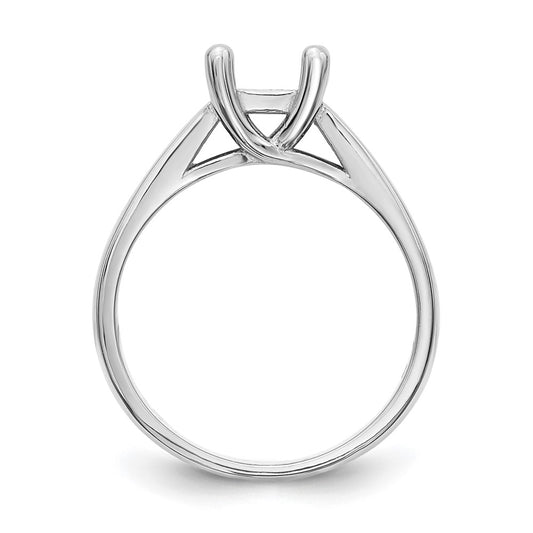 14k White Gold 1 carat (5.70mm) 4-Prong Square Princess Solitaire Engagement Ring Mounting