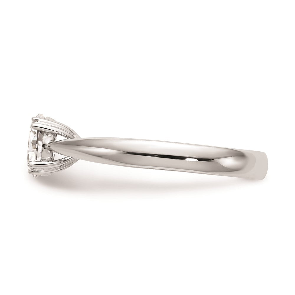 14k White Gold 1 carat (7x5mm) 4-Prong Oval Solitaire Engagement Ring Mounting