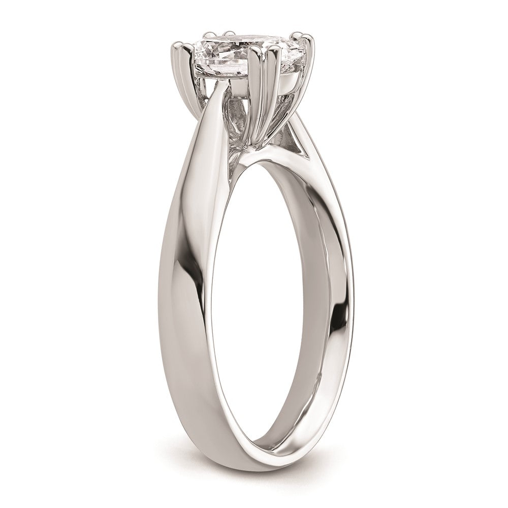 14k White Gold 1.5 carat (8x6mm) 4-Prong Oval Solitaire Engagement Ring Mounting