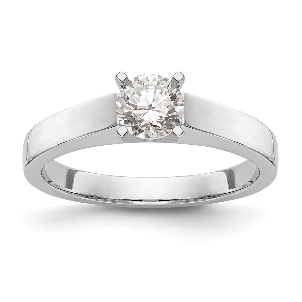 14k White Gold Peg Set 3.00mm Wide Solitaire Engagement Ring Mounting