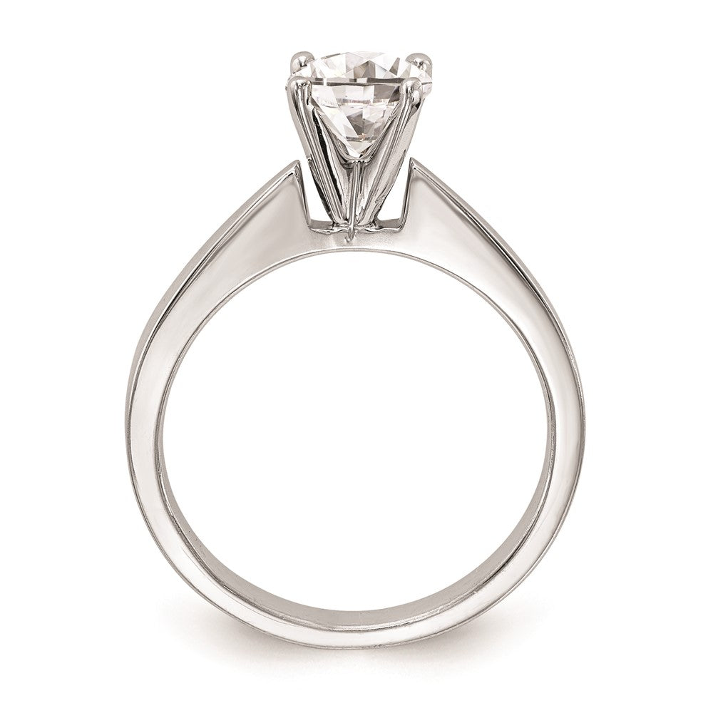 14k White Gold Peg Set 4.5mm Solitaire Engagement Ring Mounting