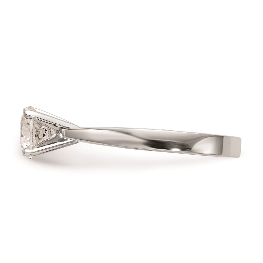 14k White Gold Peg Set 4.5mm Solitaire Engagement Ring Mounting