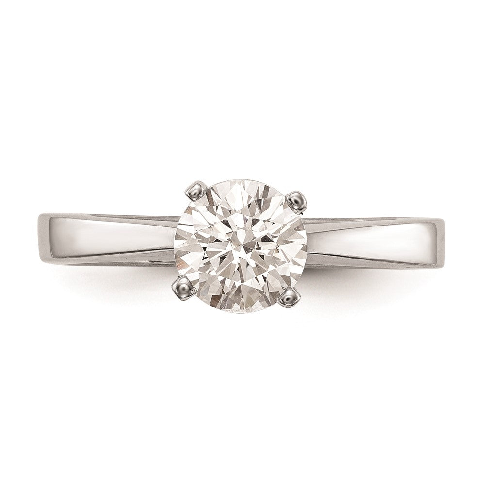 14k White Gold Peg Set 4.5mm Solitaire Engagement Ring Mounting
