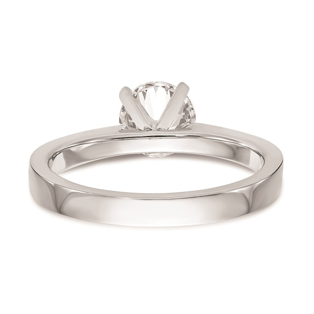14k White Gold Peg Set 4.5mm Solitaire Engagement Ring Mounting