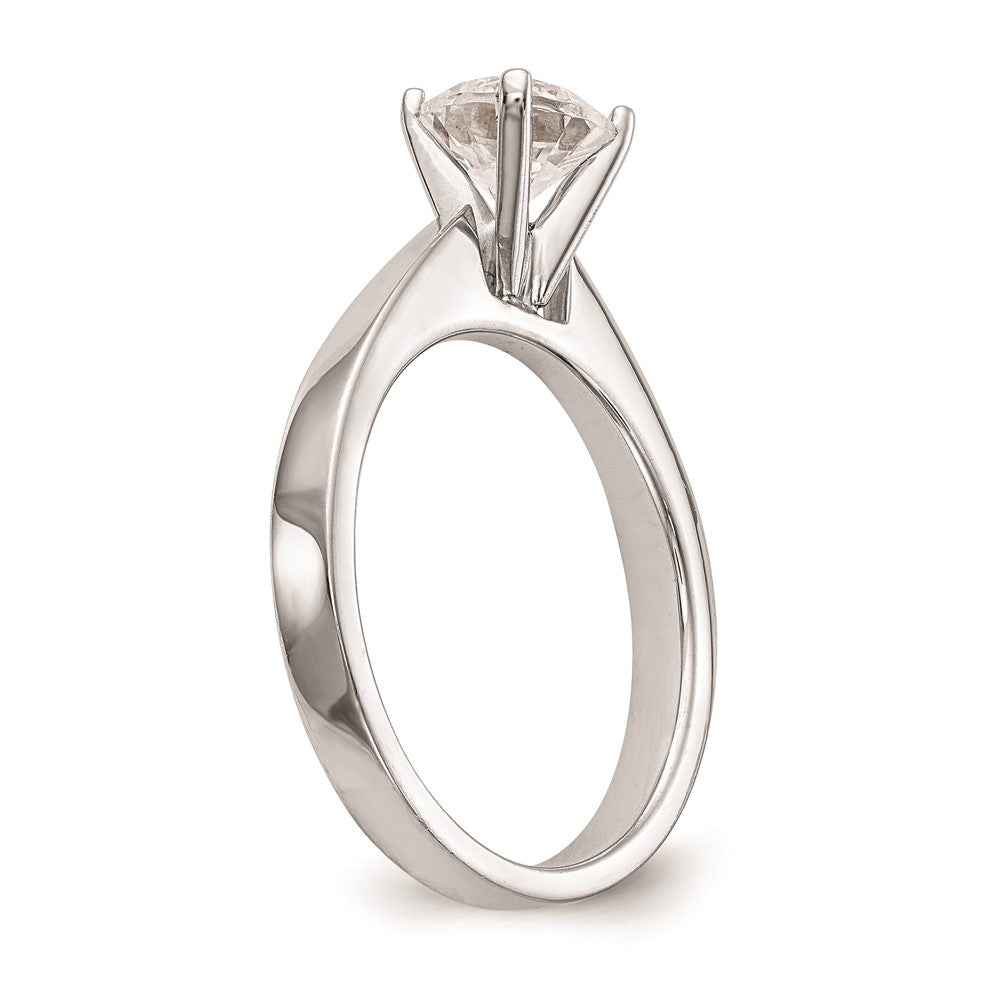 14k White Gold Peg Set 4.5mm Solitaire Engagement Ring Mounting