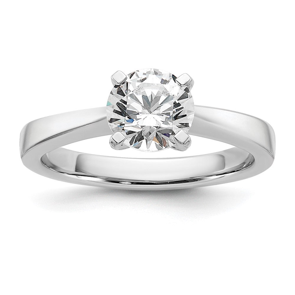 14k White Gold Peg Set 4.5mm Solitaire Engagement Ring Mounting