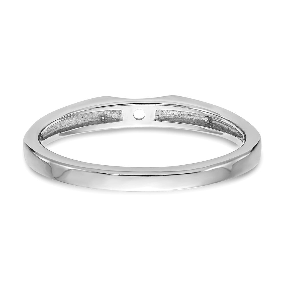 14k White Gold Peg Set Vintage Solitaire Engagement Ring Mounting